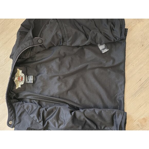 Harley-Davidson Mens Size XL Black Soft Shell Motorcycle Riding Jacket‎ Coat - Picture 10 of 13